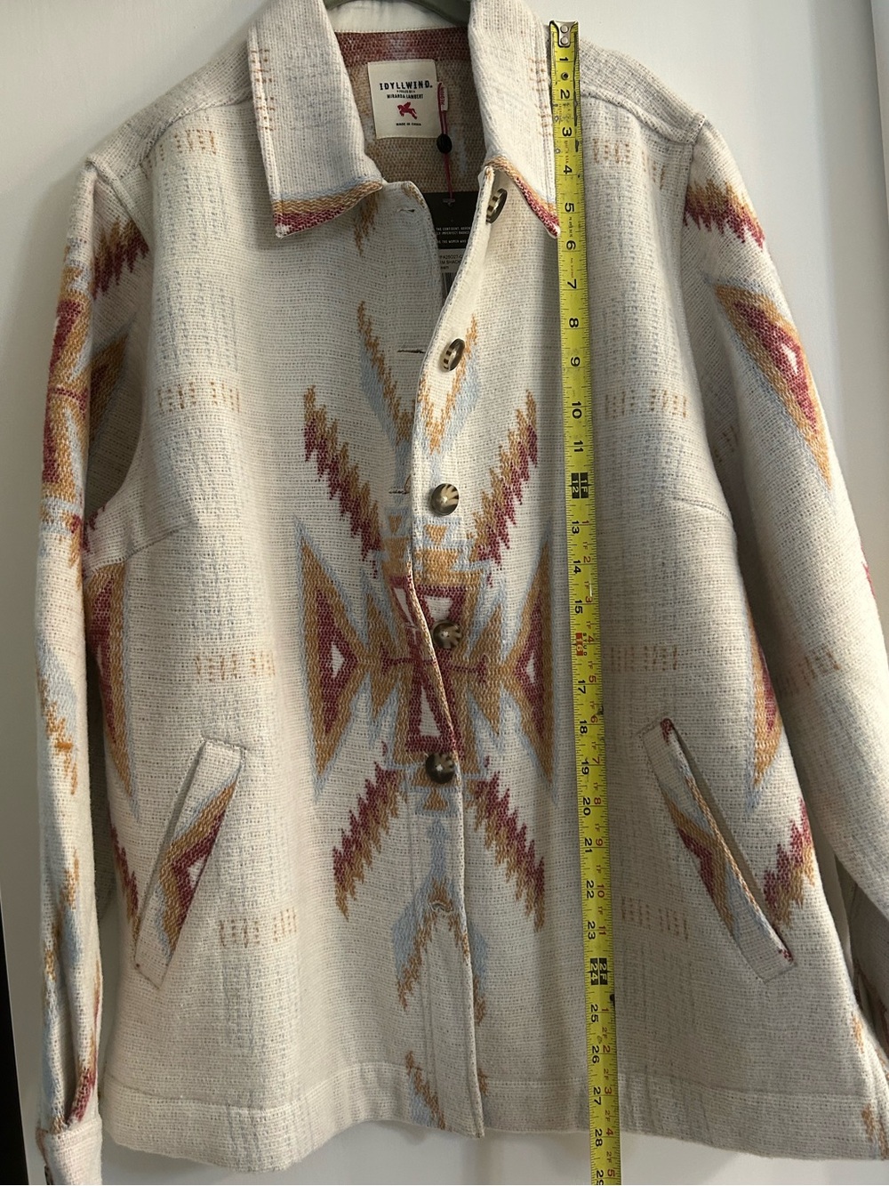 Idyllwind Cream Shacket with Aztec Print - Picture 7 of 8